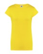 JHK, T-Shirt Donna Manica Corta Regular Giallo