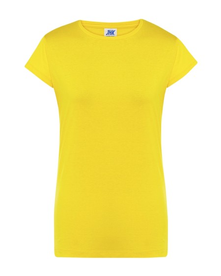 JHK, T-Shirt Donna Manica Corta Regular Giallo