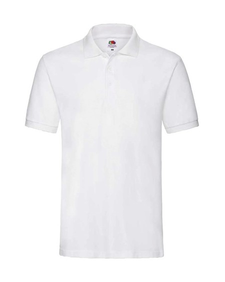 FRUIT OF THE LOOM, Polo Uomo Manica Corta Premium Bianco